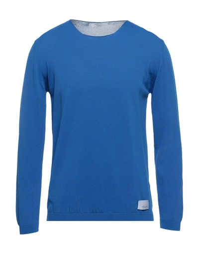 Shop Adriano Langella Sweaters In Bright Blue