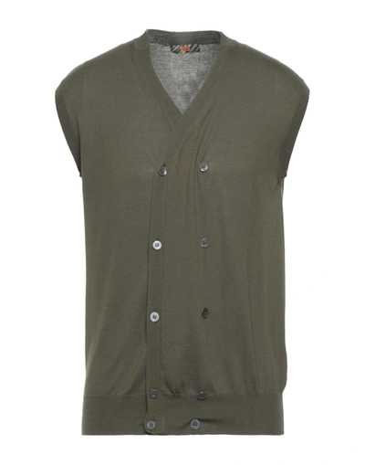Shop Hōsio Cardigans In Military Green