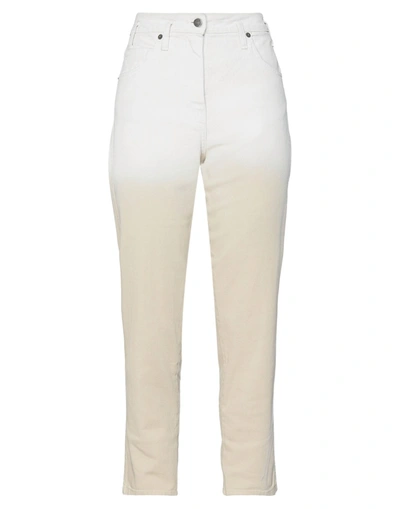 Shop 8pm Woman Jeans White Size 28 Cotton, Elastane