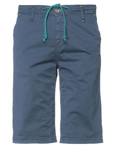 Shop Displaj Shorts & Bermuda Shorts In Slate Blue