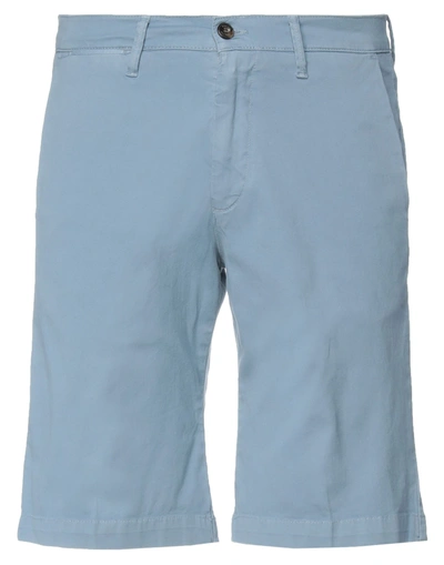 Shop Four.ten Industry 4/10 Four. Ten Industry Man Shorts & Bermuda Shorts Sky Blue Size 40 Cotton, Elastane, Polyester