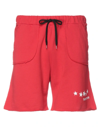 Shop The Editor Man Shorts & Bermuda Shorts Red Size Xxl Cotton