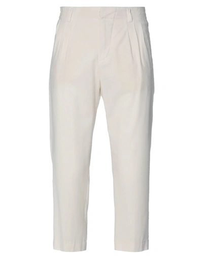 Shop Drykorn Cropped Pants In Ivory