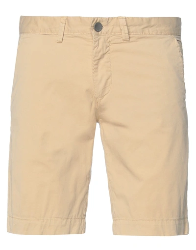 Shop Jeckerson Man Shorts & Bermuda Shorts Sand Size 40 Cotton, Elastane In Beige