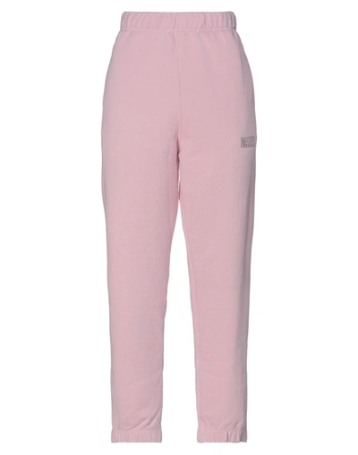 Shop Ganni Woman Pants Pink Size L Organic Cotton, Recycled Polyester