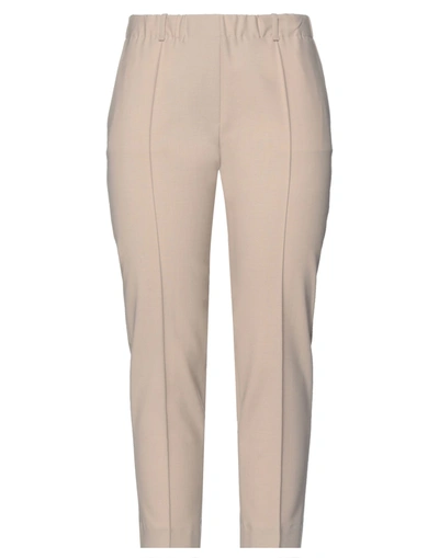Dondup Woman Pants Beige Size 8 Polyester, Virgin Wool, Elastane, Viscose, Polyamide In Beige