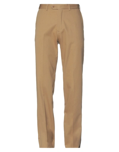 Shop Jasper Reed Man Pants Camel Size 34 Cotton In Beige
