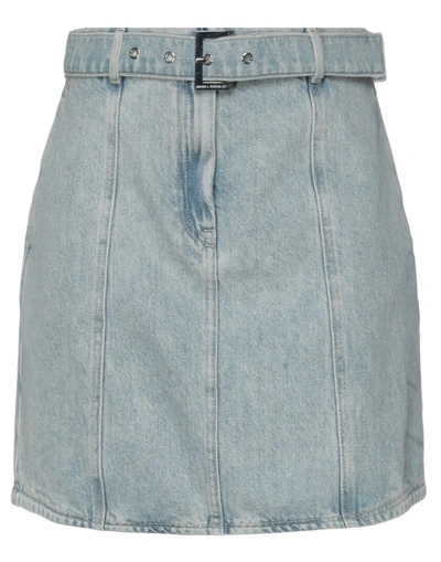 Shop Armani Exchange Woman Denim Skirt Blue Size 2 Cotton