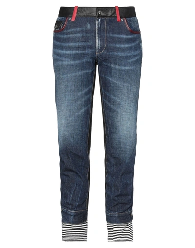 Shop Dsquared2 Woman Jeans Blue Size 6 Goat Skin, Wool, Polyamide, Cotton, Synthetic Fibers