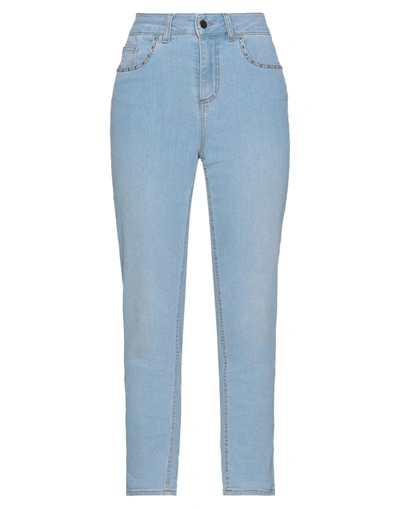 Shop Twinset Woman Jeans Blue Size L Cotton, Polyester, Elastane