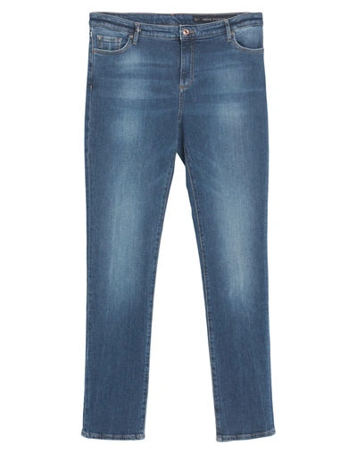 Shop Armani Exchange Woman Jeans Blue Size 25 Cotton, Lyocell, Elastane