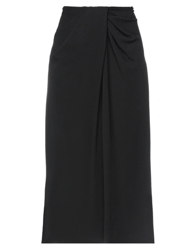 Shop Valentino Garavani Woman Maxi Skirt Black Size 10 Silk, Polyamide, Elastane