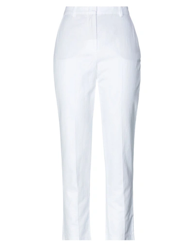 Shop Aspesi Woman Pants White Size 4 Cotton, Linen