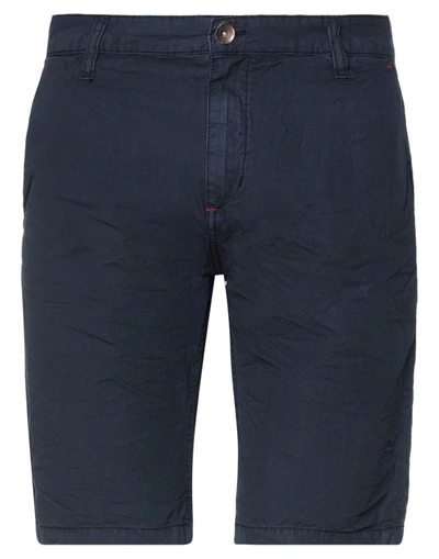 Shop Smiling London Man Shorts & Bermuda Shorts Midnight Blue Size 28 Cotton