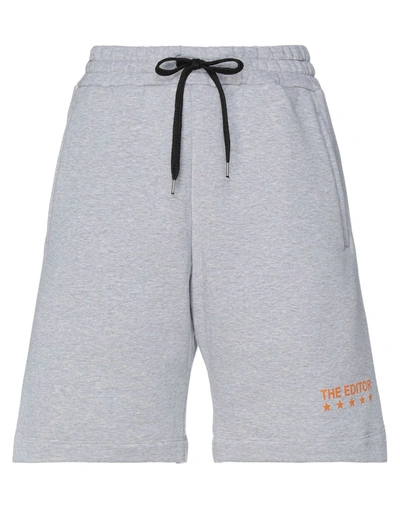 The Editor Woman Shorts & Bermuda Shorts Light Grey Size Xs Cotton In Grey