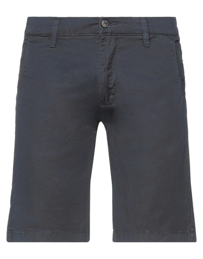 Shop Smiling London Man Shorts & Bermuda Shorts Midnight Blue Size 34 Cotton, Elastane