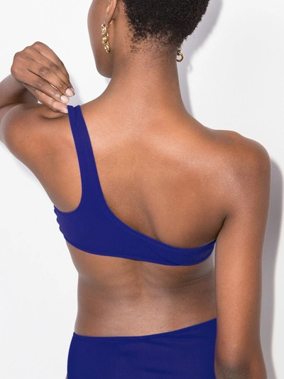 Shop Isabel Marant Étoile Salome Asymmetric Bikini Top In Blau