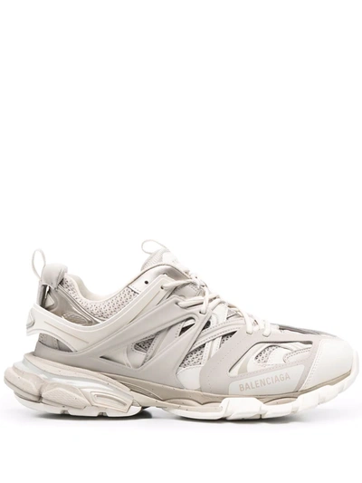 Balenciaga Lace-up Low-top Track Sneakers In Nude