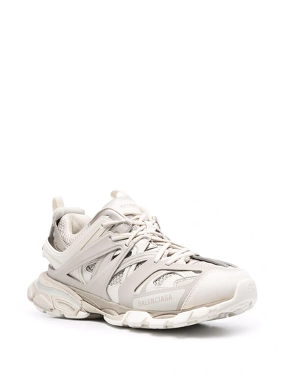 Balenciaga Lace-up Low-top Track Sneakers In Nude