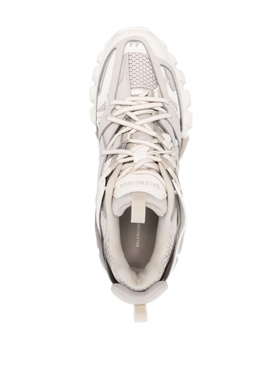 Balenciaga Lace-up Low-top Track Sneakers In Nude