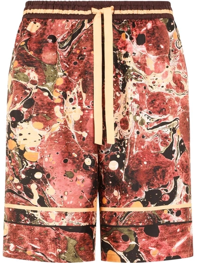 Shop Dolce & Gabbana Graphic-print Track Shorts In Rot