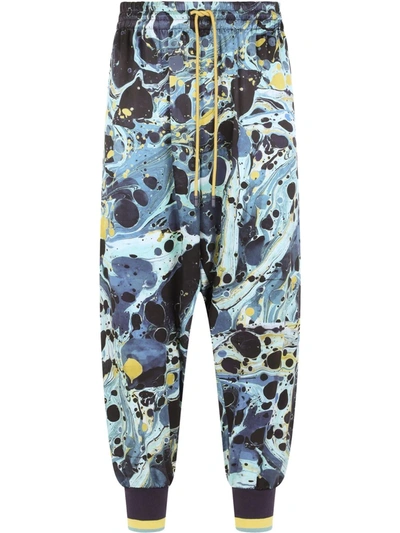Shop Dolce & Gabbana Graphic-print Track Trousers In Blau