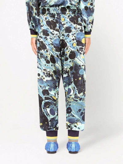 Dolce & Gabbana Graphic-print Track Trousers In Blau