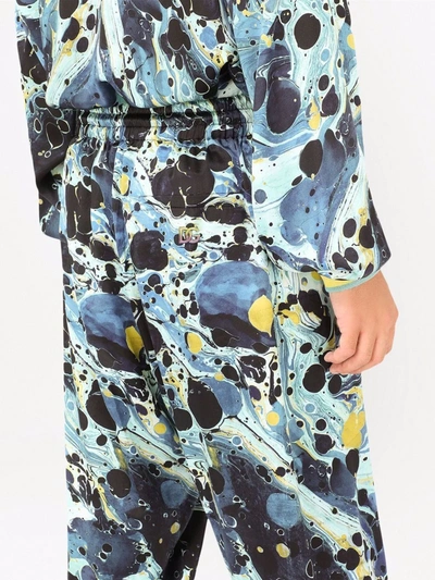Dolce & Gabbana Graphic-print Track Trousers In Blau