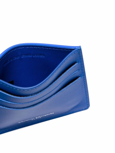 Shop Maison Margiela Asymmetric Slots Cardholder In Blau