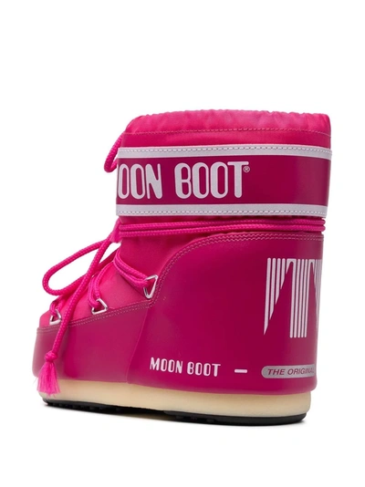 Shop Moon Boot Logo-print Lace-up Snow Boots In Rosa