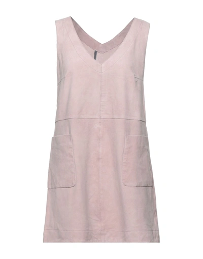 Shop Andrea D'amico Woman Mini Dress Light Pink Size 8 Soft Leather