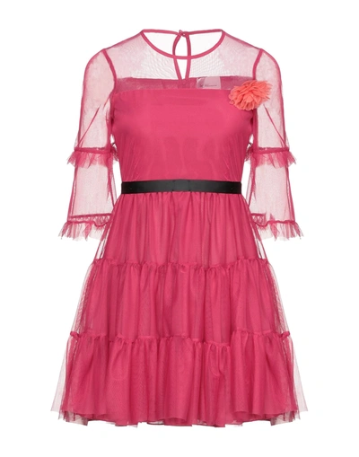 Shop Be Blumarine Woman Mini Dress Garnet Size 10 Polyester In Red