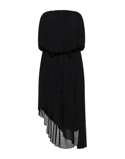 Shop Halston Woman Mini Dress Black Size 8 Viscose, Polyester