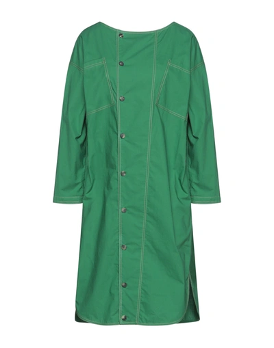 Shop Tela Woman Mini Dress Green Size 6 Cotton