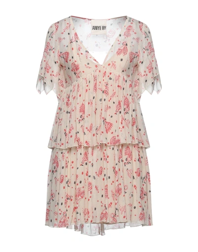 Shop Aniye By Woman Mini Dress Beige Size S Viscose, Silk