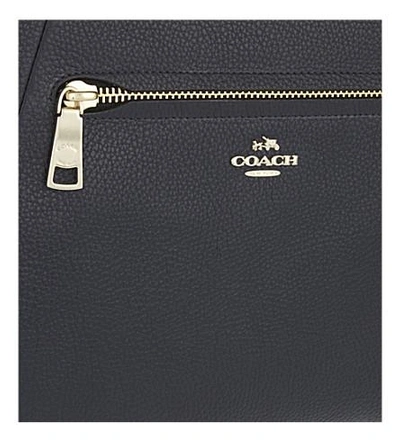 Shop Coach Praire Leather Tote In Navy