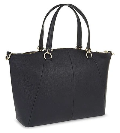 Shop Coach Praire Leather Tote In Navy