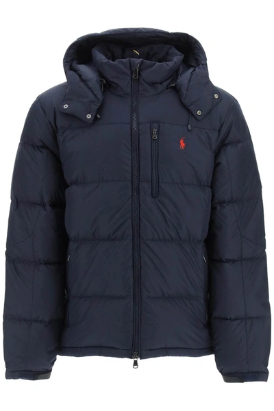 Shop Polo Ralph Lauren Cortina Down Jacket In Ripstop Fabric In Blue