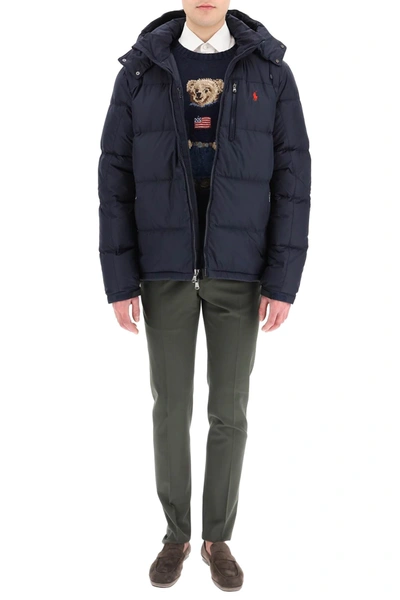 Shop Polo Ralph Lauren Cortina Down Jacket In Ripstop Fabric In Blue