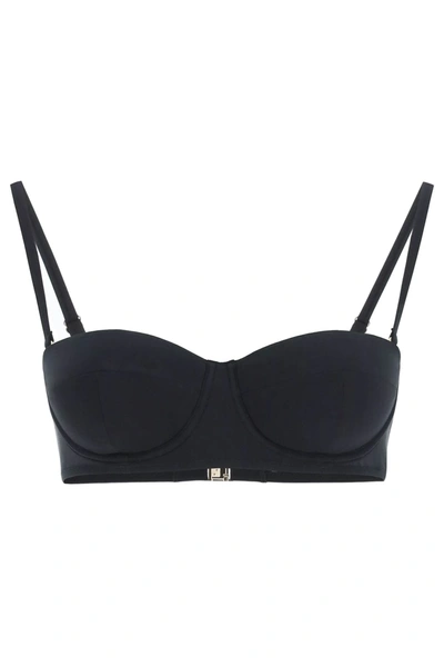 Shop Dolce & Gabbana Balconette Bikini Top In Black