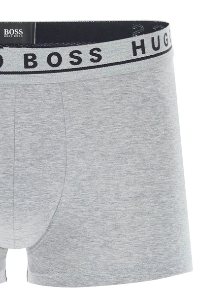 Shop Hugo Boss Tri-pack Underwear Trunks In White,grey,black