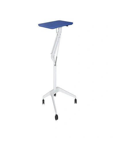 Shop Unique Furniture Hanie Laptop Cart Workpad With Adjustable Height In Blue