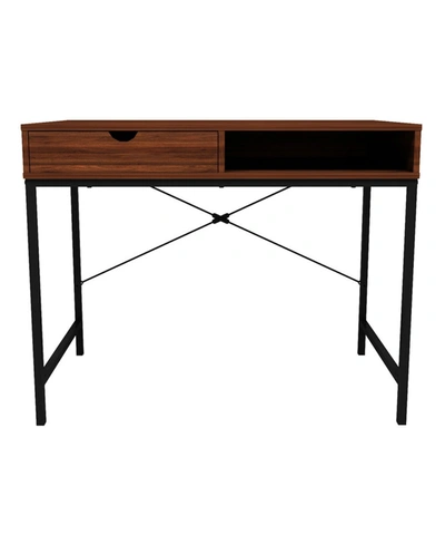 Shop Unique Furniture Desk With Drawer And Compartment In Walnut