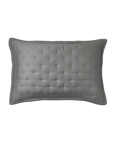 Donna Karan Essential Silk Sham, Standard Bedding In Charcoal