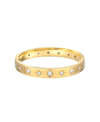 Shop Zoe Lev 14k Gold Diamond Starburst Ring