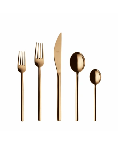 Mepra Due Oro Flatware Set, 5 Piece In Gold-tone