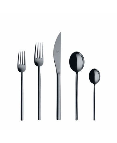 Shop Mepra Due Oro Nero Flatware Set, 5 Piece In Black