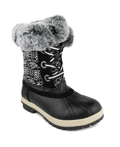 Shop London Fog Women's Milly Winter Mid-calf Boot Women's Shoes In Black Combo