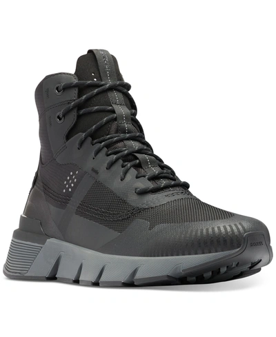 Shop Sorel Men's Kinetic Rush Waterproof Sneaker Boot Men's Shoes In Black/grill