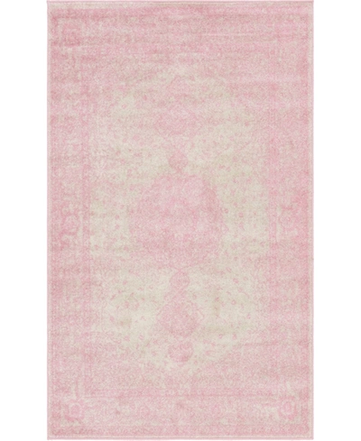 Shop Bayshore Home Closeout!  Mobley Mob1 5' X 8' Area Rug In Pink